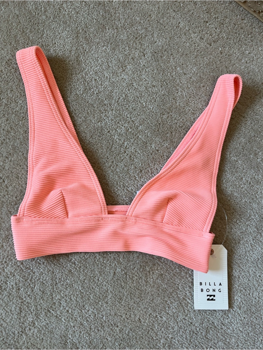 Billabong Coral Ribbed Triangle Bikini Top